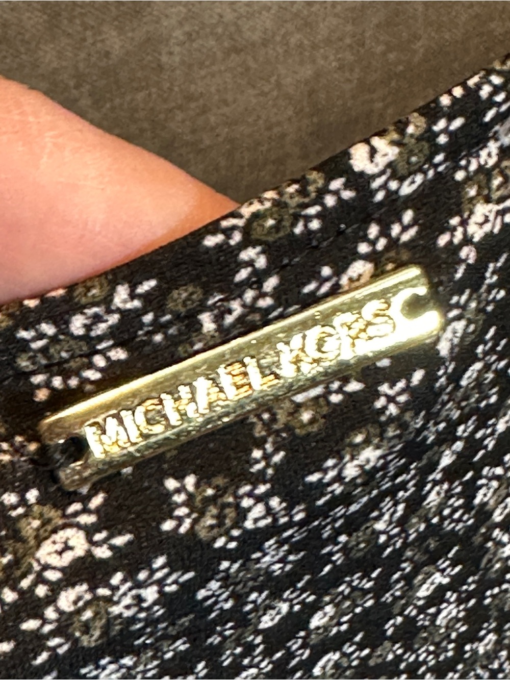 Michael Kors black and white ditsy floral faux-wrap ruffle mini dress size XL - Picture 3 of 4
